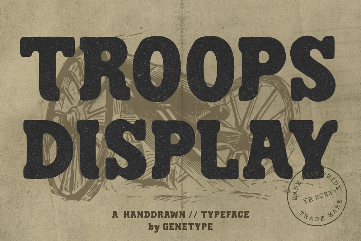 Troops - Vintage Display Font