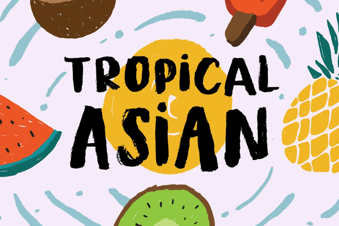 Tropical Asian - Organic Brush Font