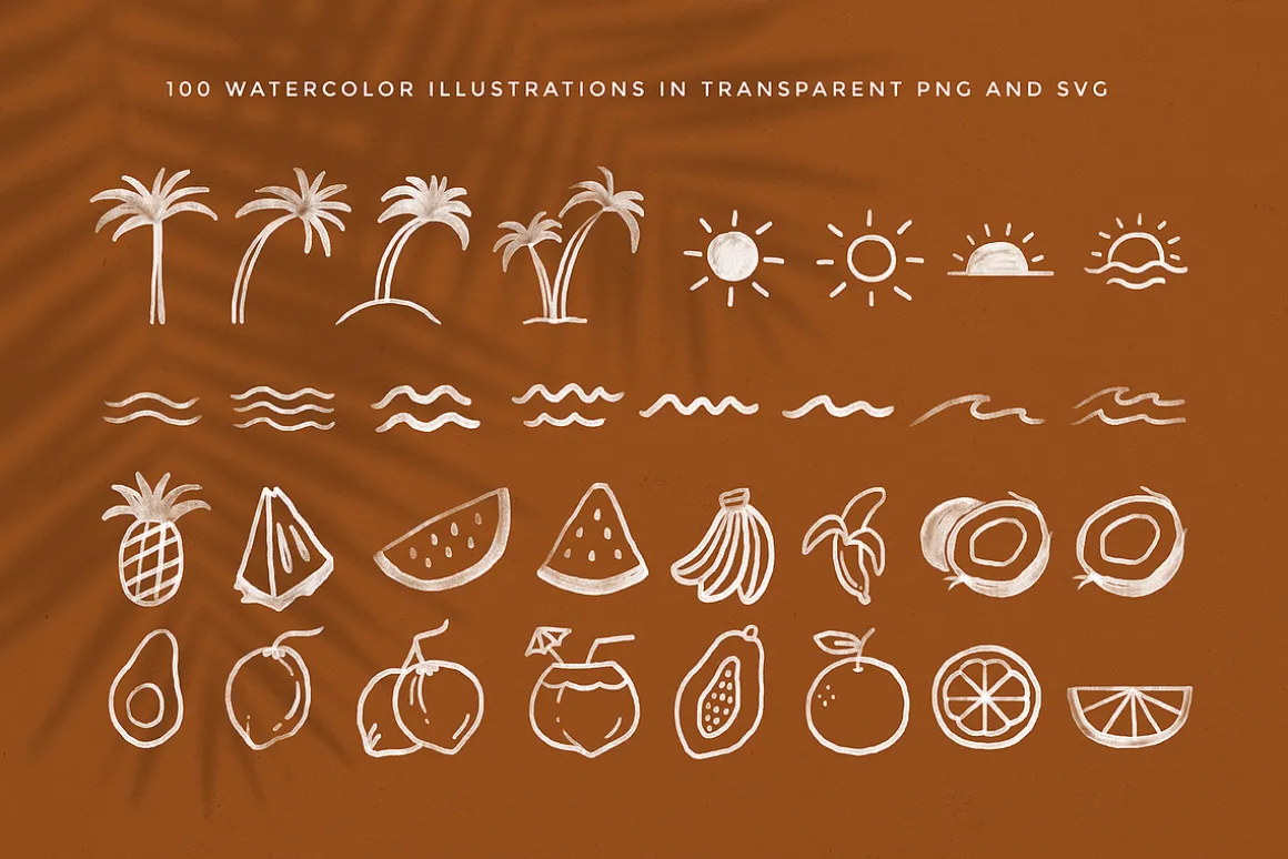 Tropical Summer Illustration Set