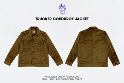 Trucker Corduroy Mockups Jacket