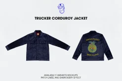 Trucker Corduroy Mockups Jacket