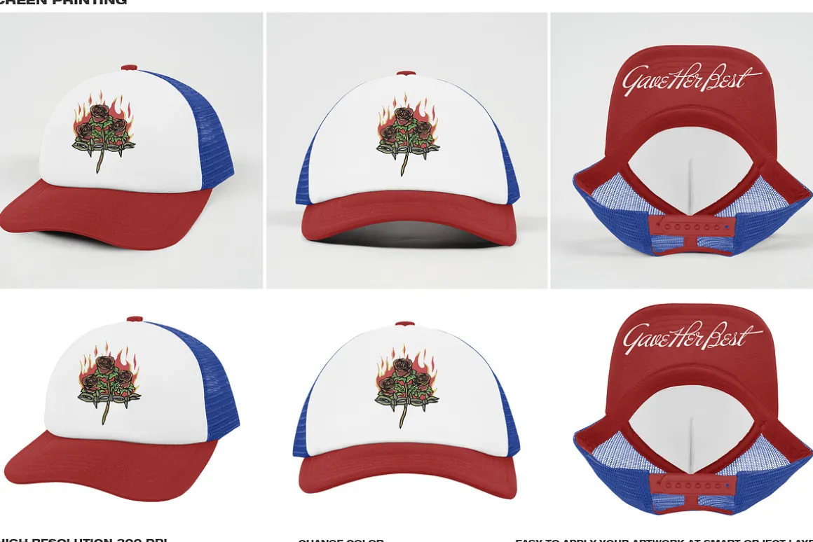 TRUCKER HAT - MOCKUP