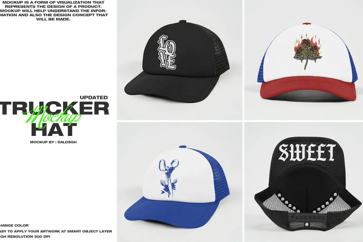TRUCKER HAT - MOCKUP