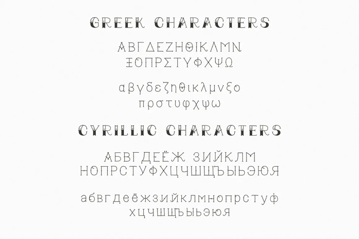 True Mama Cyrillic Typeface Greek