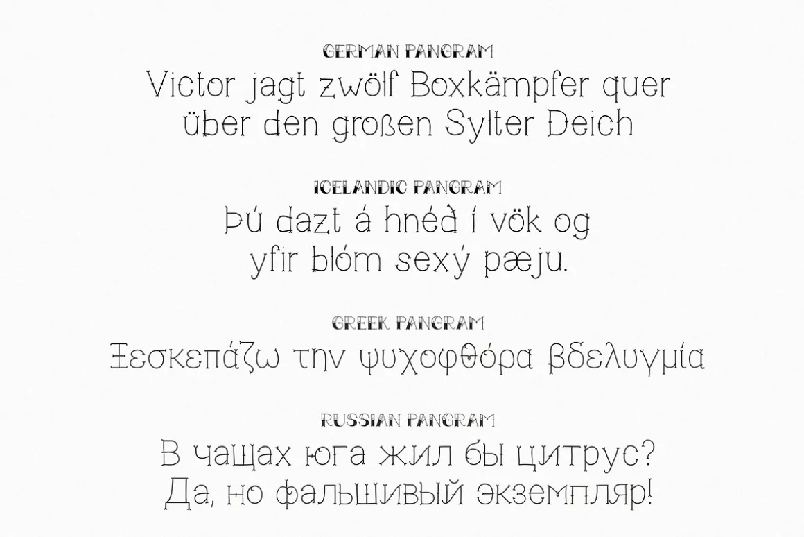True Mama Cyrillic Typeface Greek