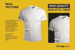 T-Shirt V-Neck Lid Short Mockup
