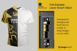 T-Shirt V-Neck Lid Short Mockup