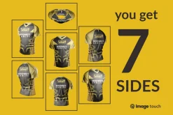 T-Shirt V-Neck Lid Short Mockup