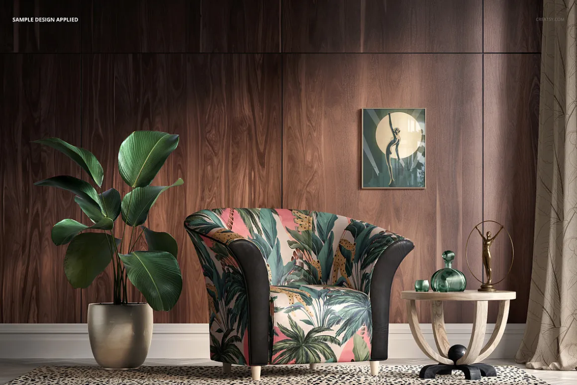 Tub Armchair Mockup Set
