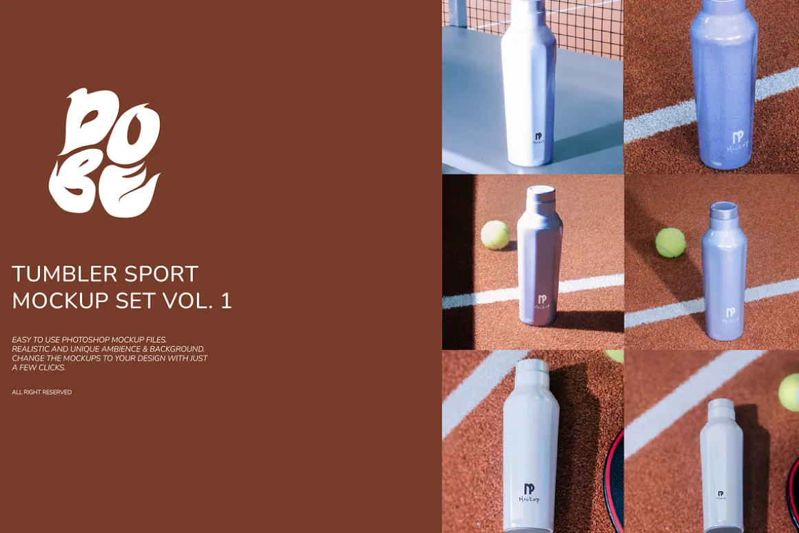 Tumbler Sport Mockup Set - Vol 1