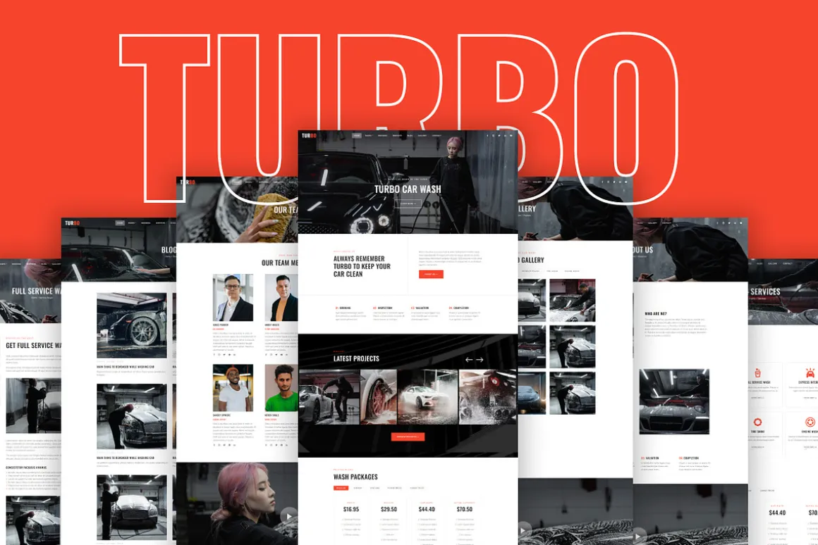 Turbo - Car Wash Website Template