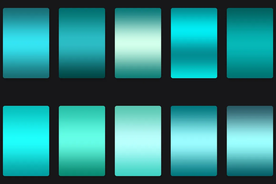 Turquoise Metallic Gradients