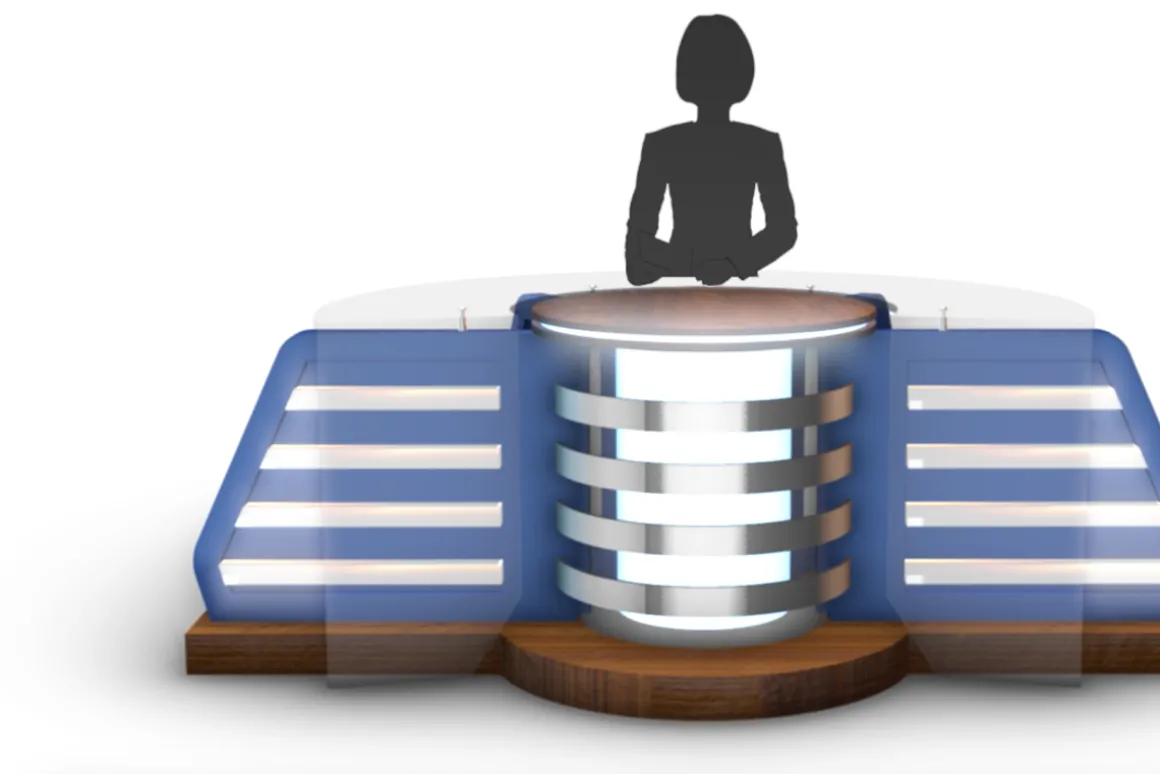 TV Studio News Desk 8