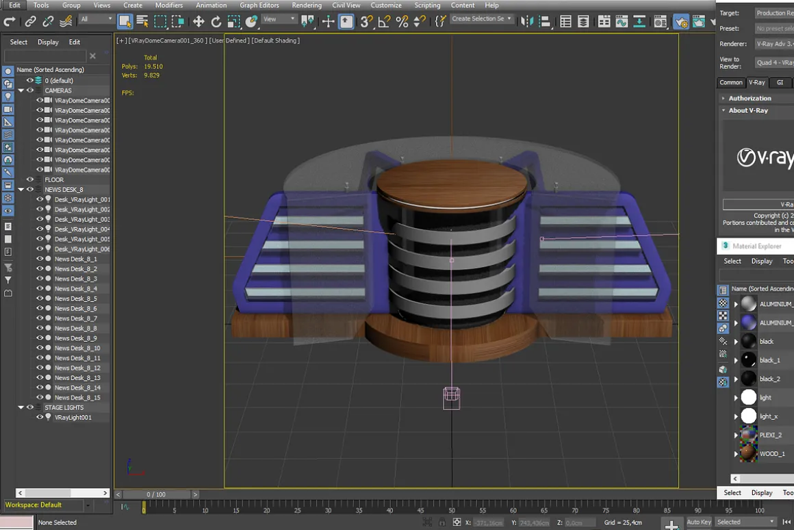TV Studio News Desk 8