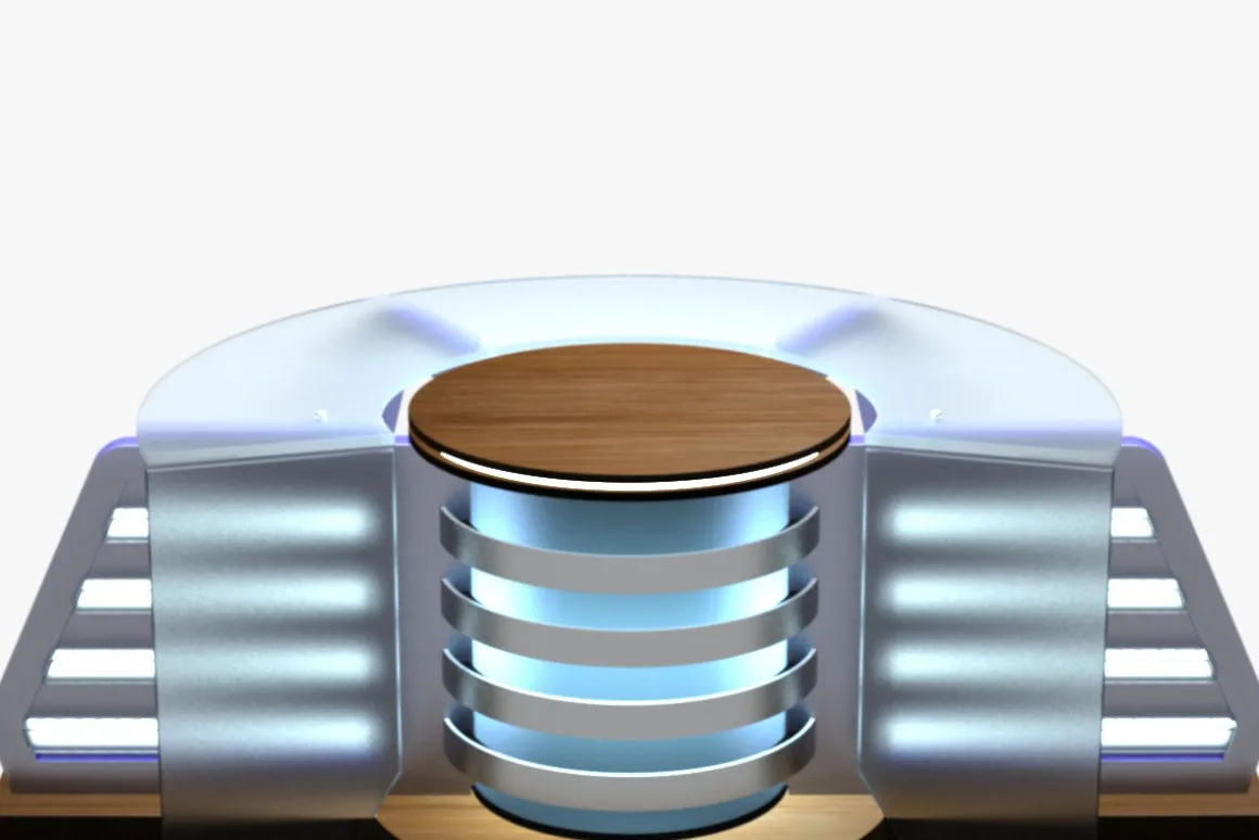 TV Studio News Desk 8