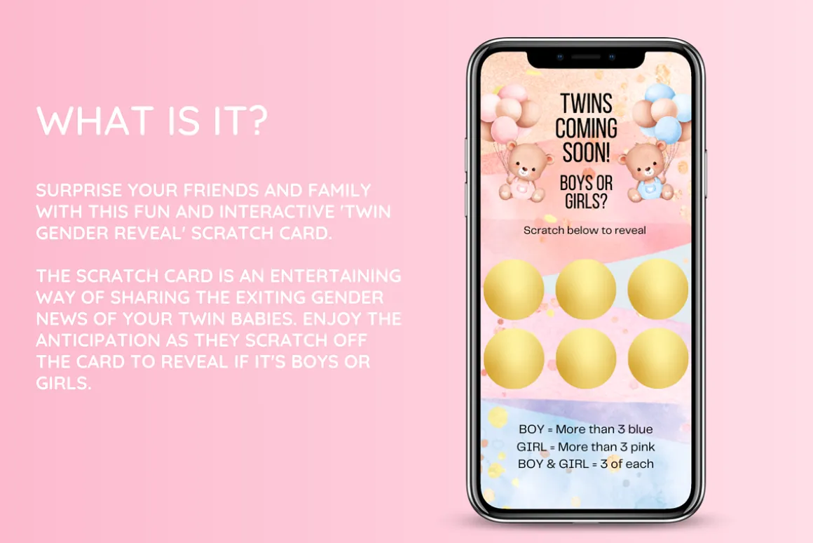 Twin Girls Digital Scratch Card