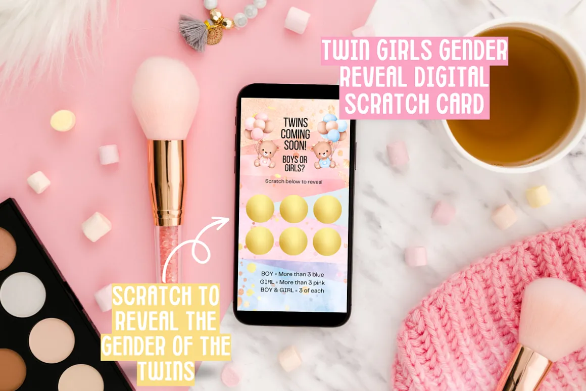 Twin Girls Digital Scratch Card