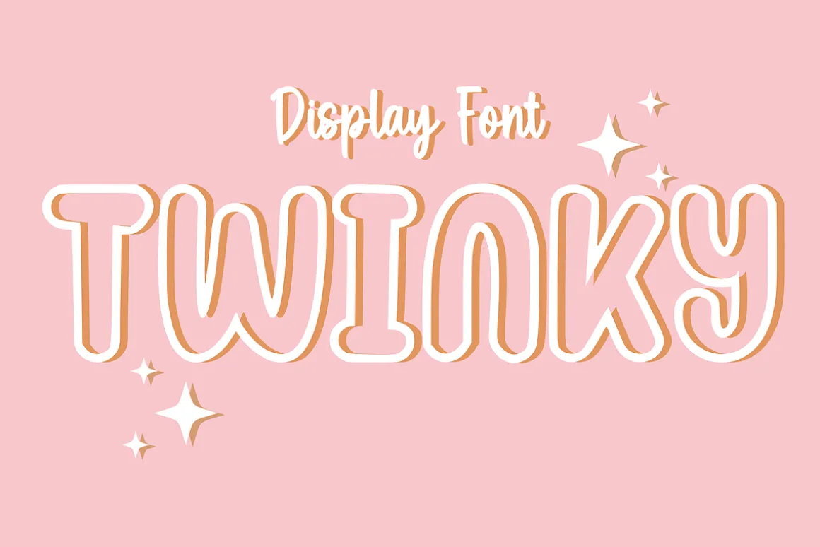 Twinky Font - Outline Cartoon Font