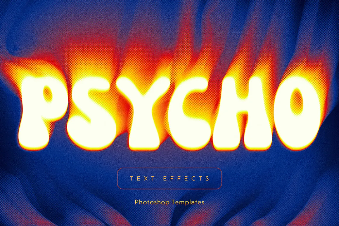 Twisted Halftone Text Effects