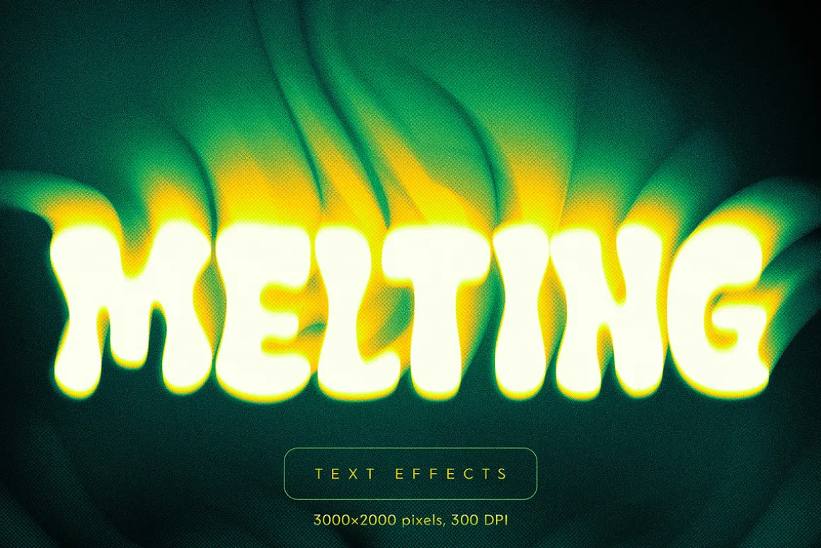 Twisted Halftone Text Effects