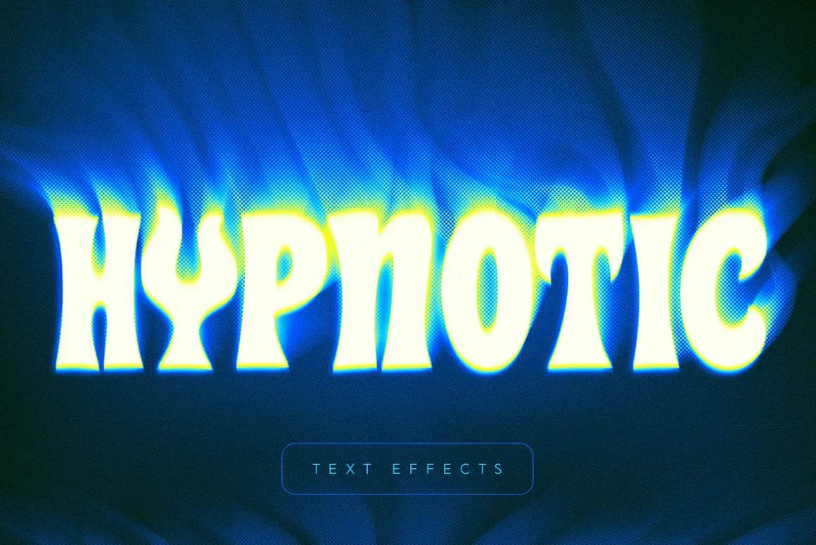 Twisted Halftone Text Effects