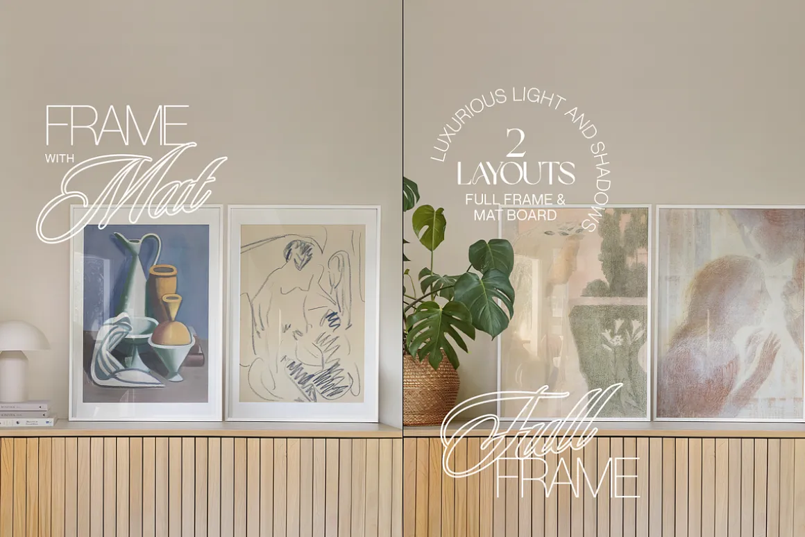 Two Posters PSD Mockup Scene