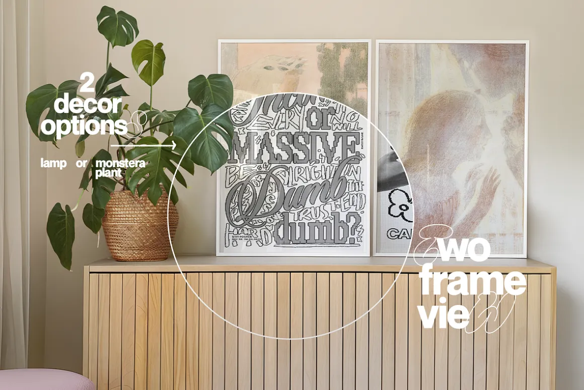Two Posters PSD Mockup Scene