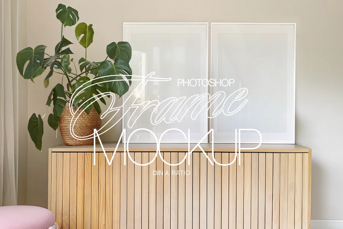 Two Posters PSD Mockup Scene
