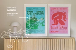 Two Posters PSD Mockup Scene