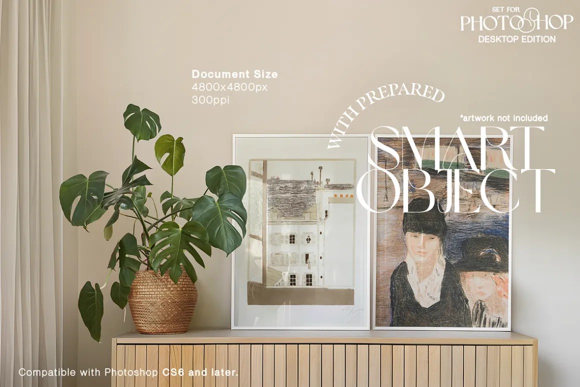 Two Posters PSD Mockup Scene