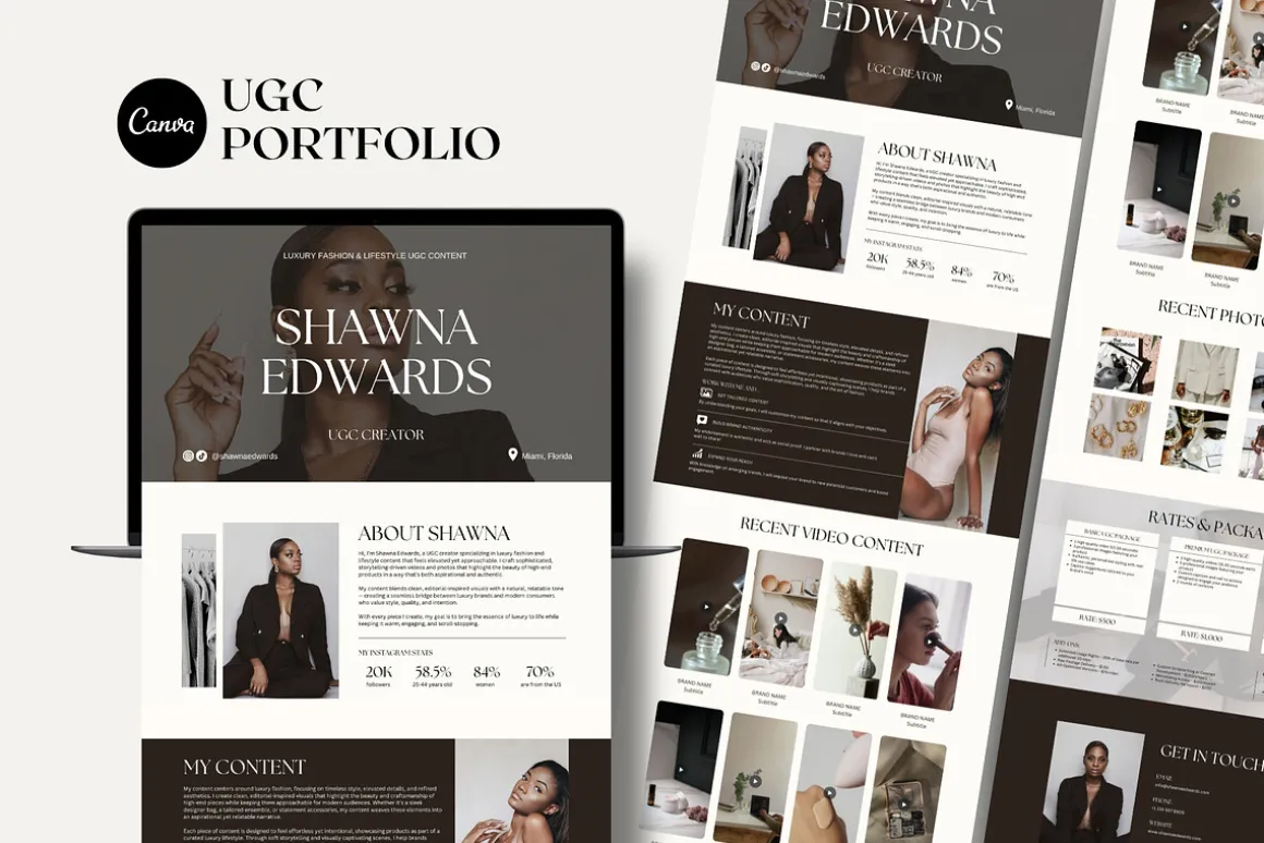 UGC Portfolio Canva Template