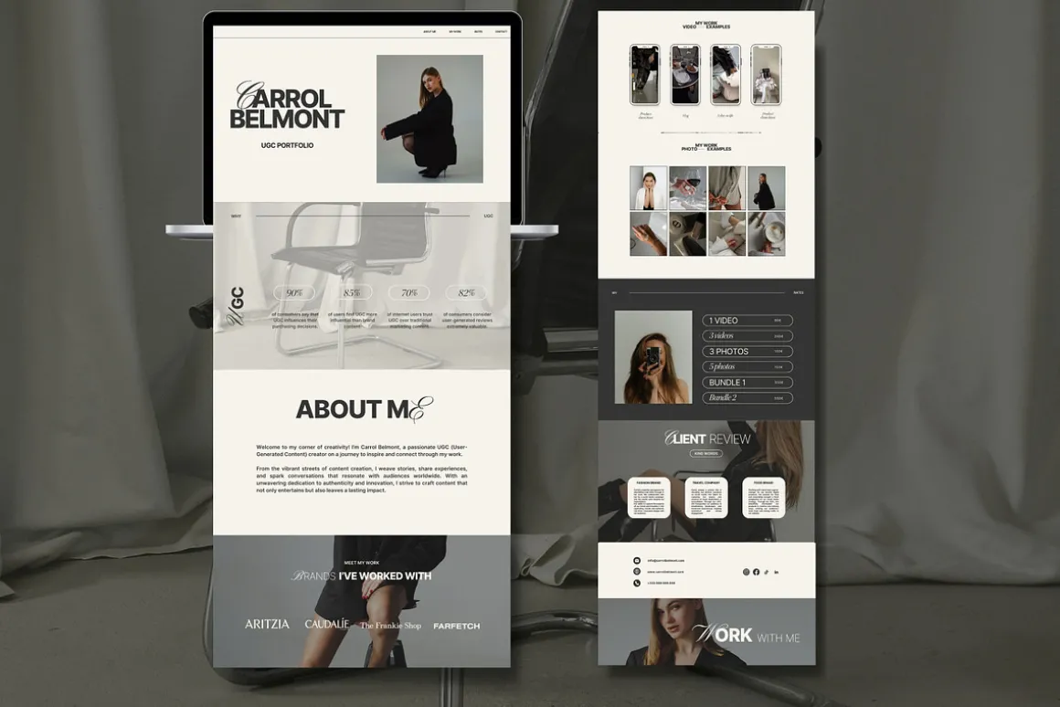 UGC Portfolio Canva website