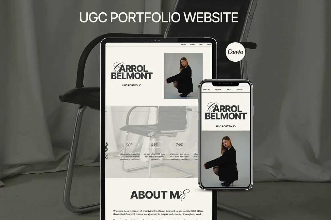 UGC Portfolio Canva website