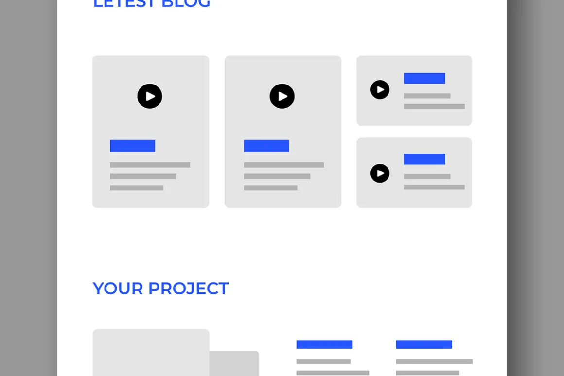 UI Website Wireframe Layout Kit