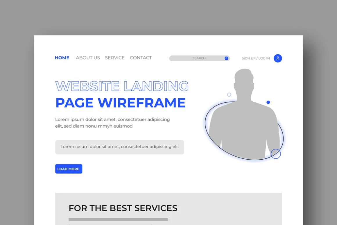 UI Website Wireframe Layout Kit
