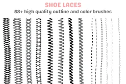 Ultimate Shoe Lace Procreate Brushes