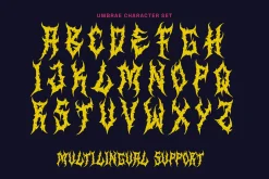 Umbrae Death Metal Font