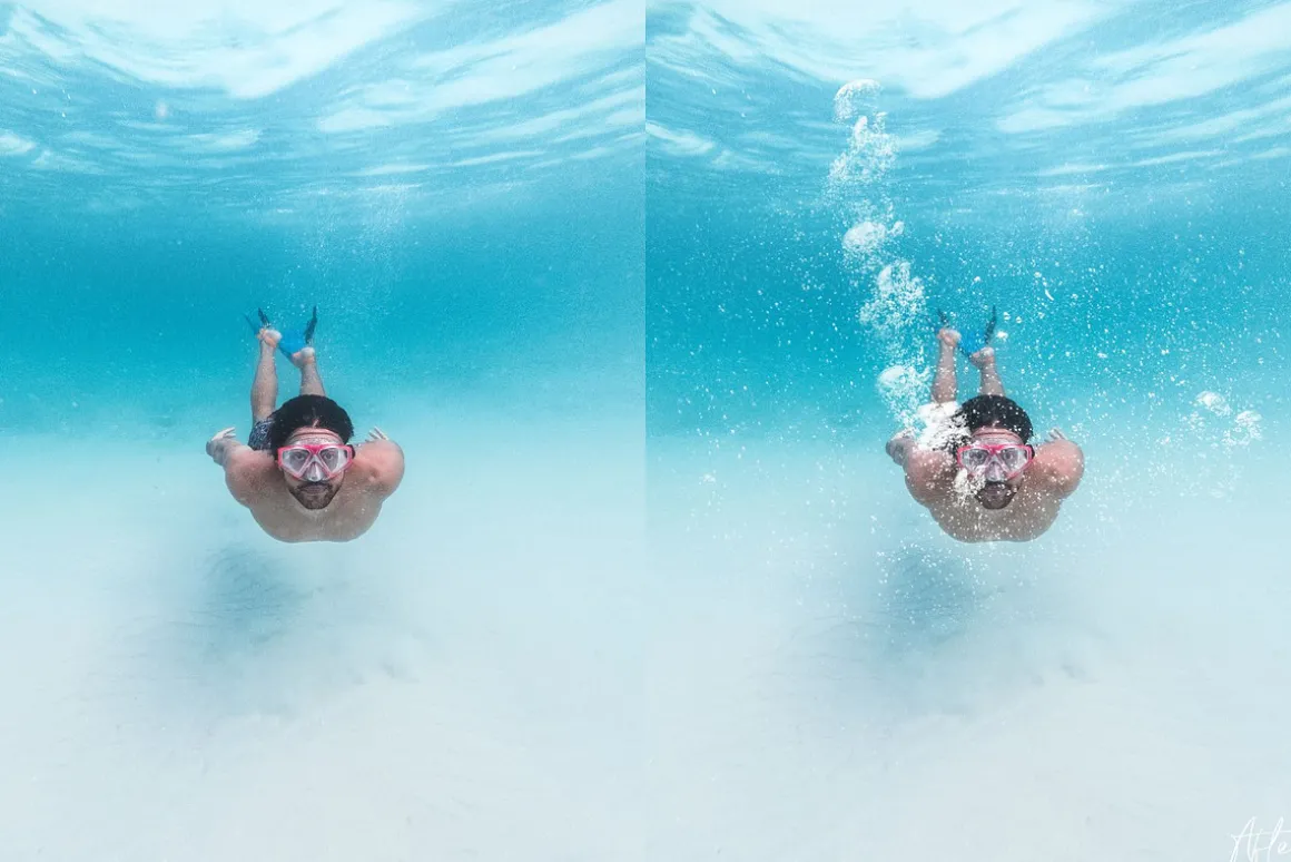 Underwater Bubble Photoshop Overlays