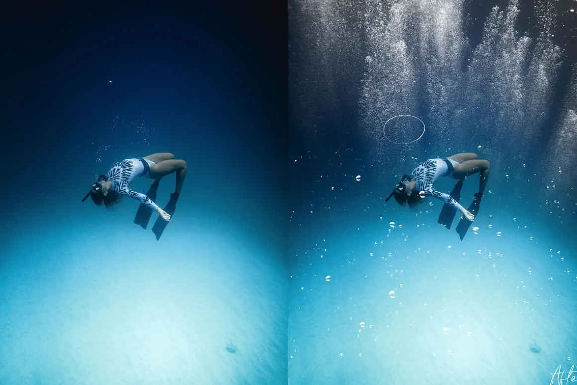 Underwater Bubble Photoshop Overlays