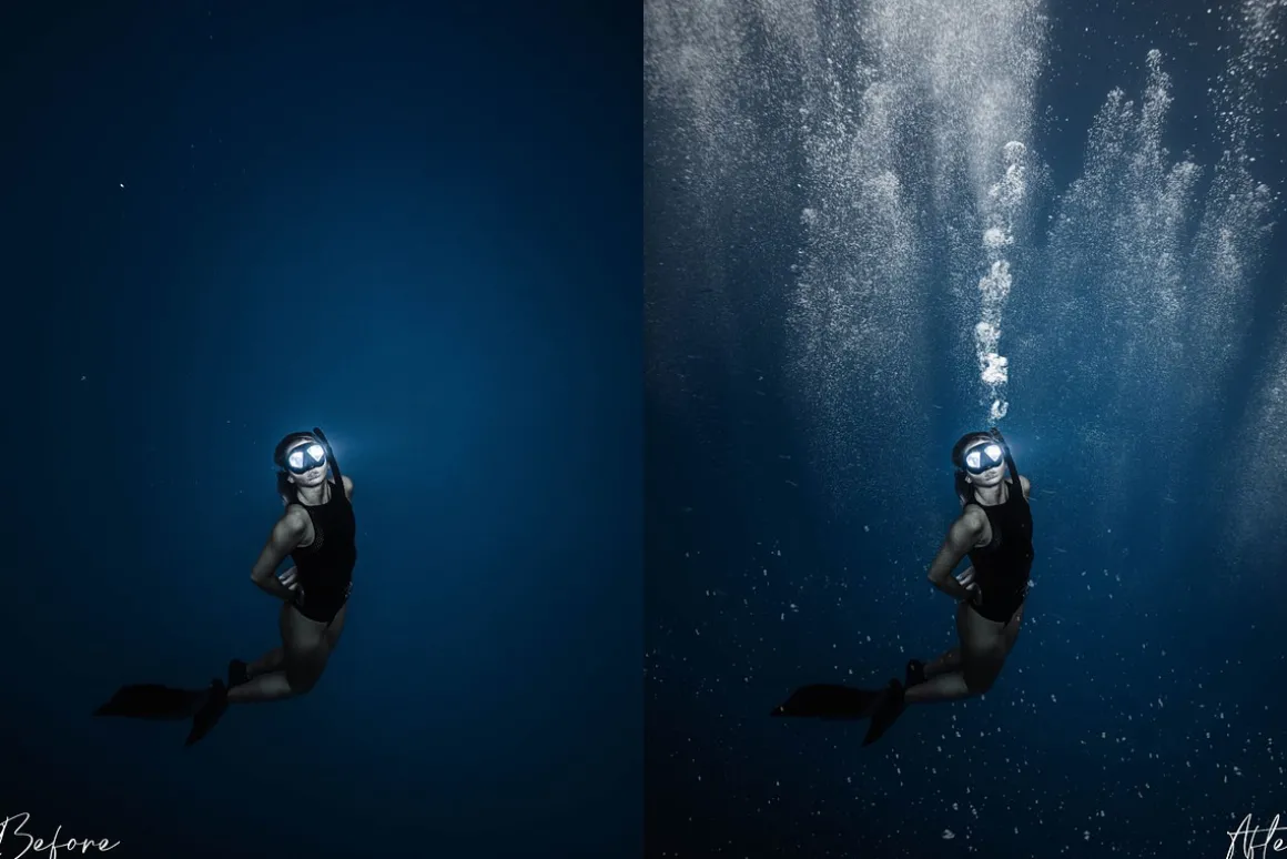 Underwater Bubble Photoshop Overlays