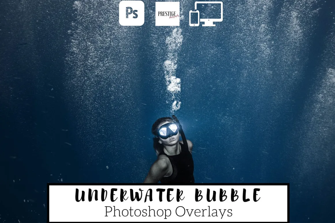 Underwater Bubble Photoshop Overlays