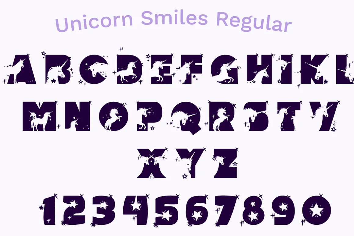 Unicorn Layered Font & Bonus