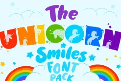Unicorn Layered Font & Bonus