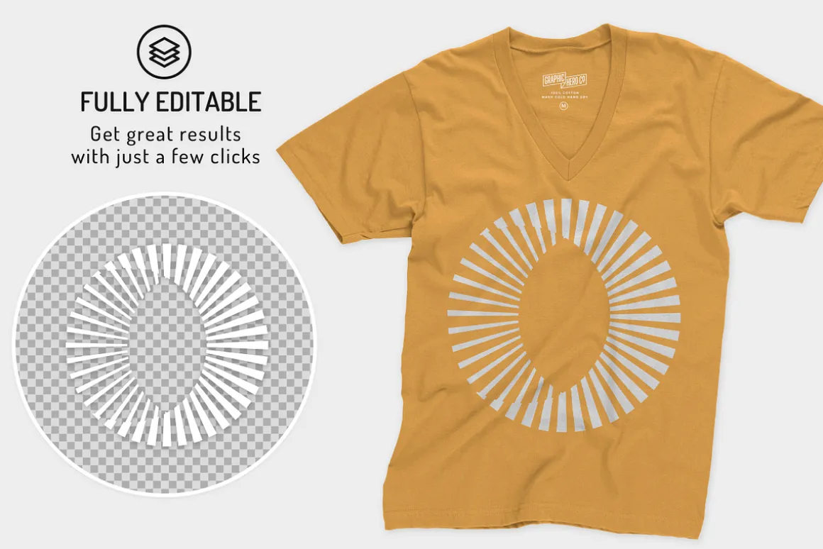 Unisex Fine Jersey V-Neck Mockups