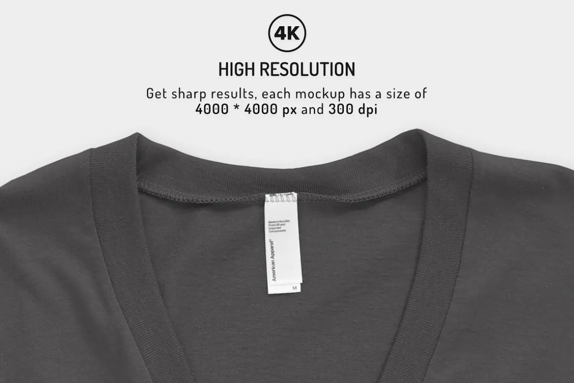 Unisex Fine Jersey V-Neck Mockups
