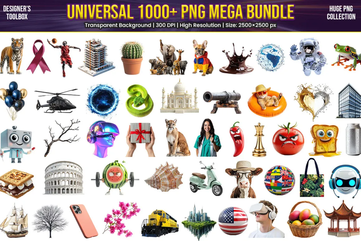 Universal PNG Clipart Mega Bundle