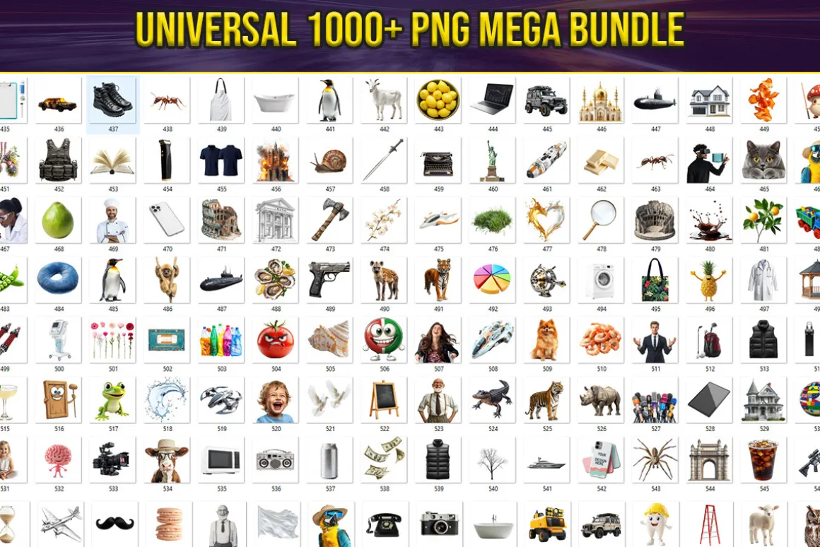 Universal PNG Clipart Mega Bundle