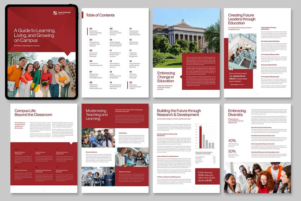 University Digital Brochure Template