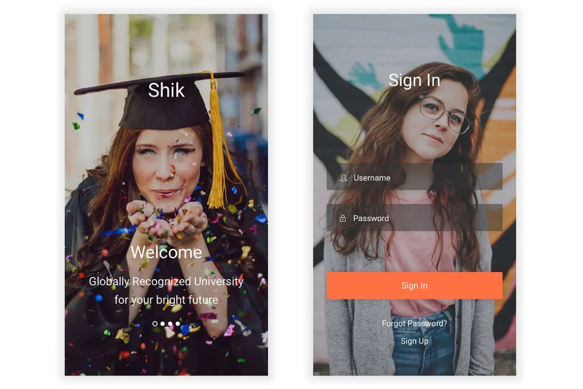 University & Education XD UI Kit