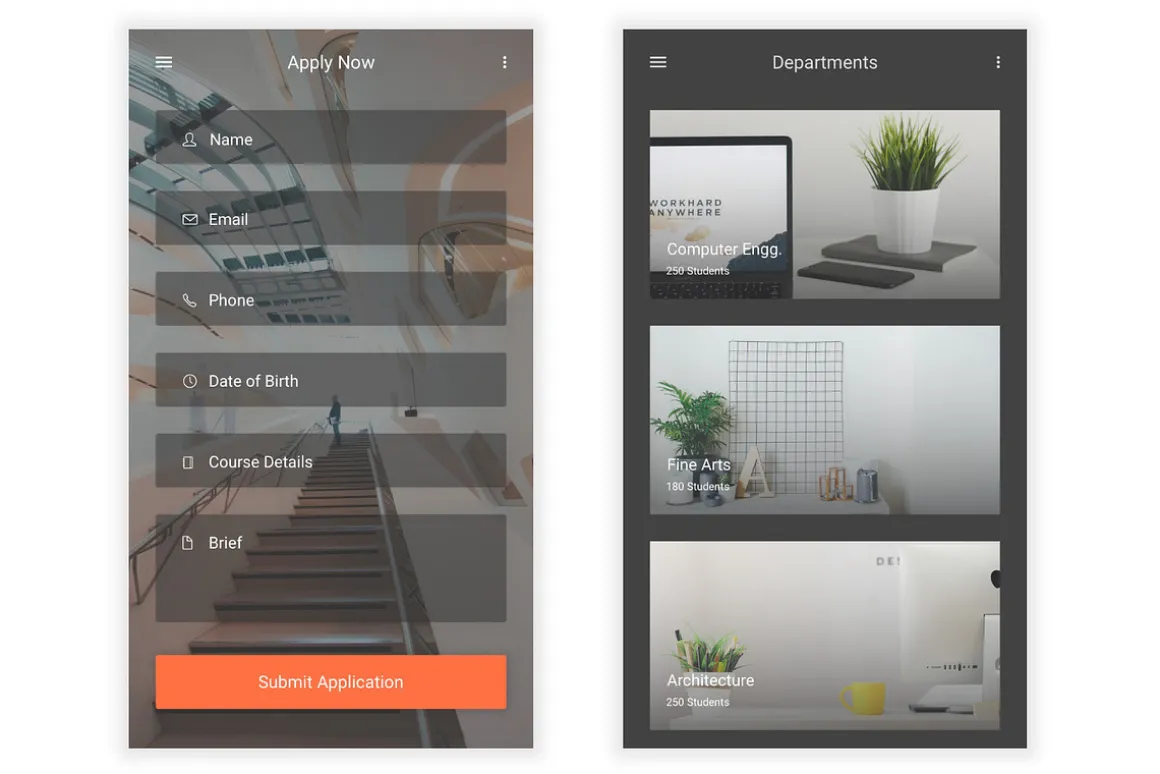 University & Education XD UI Kit